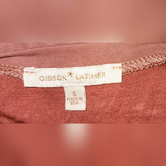 GIBSON LATIMER sizeS Sleeveless BoHo Vibes Tunic Dress In A Dusty Rose Color - Picture 5 of 11